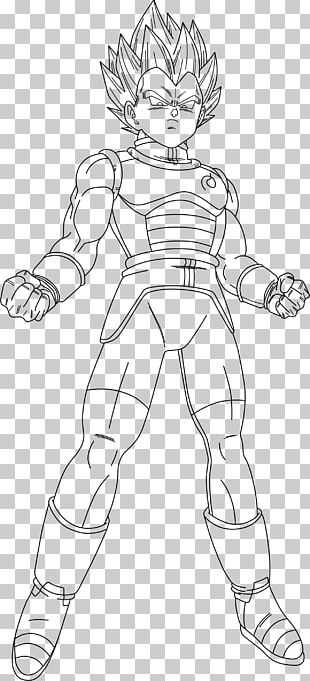 Goku Vegeta Line Art Beerus Drawing PNG Clipart Angle Arm Artwork