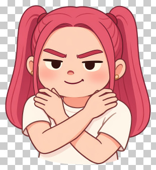 Mira Kpop Demon Hunters - Sassy Pink-haired Girl Pose PNG