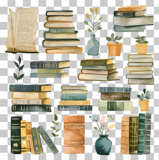 Book - Stack Of Books PNG