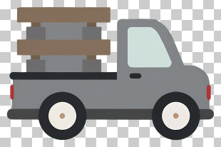 Cartoon - Pickup Truck Icon Illustration PNG