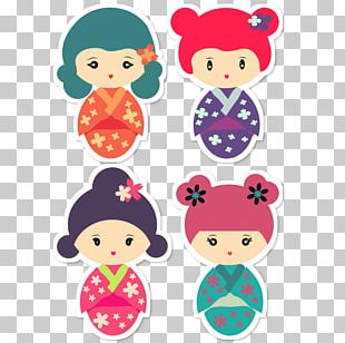 Printed T-shirt Kokeshi Clothing Accessories Japanese People PNG