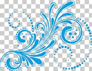 Blue Text Flower PNG