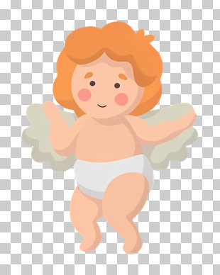 Cartoon Cupid - Cartoon Cherubic Angel PNG