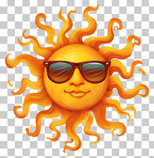 Sun With Shades - Sunny Face With Sunglasses PNG