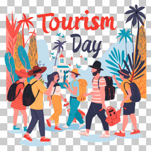 Tourism Day - Tourism Day Celebration Illustration PNG