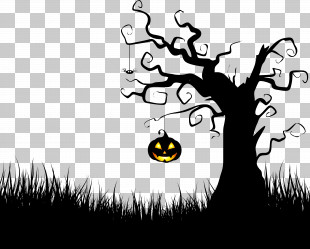 clipart halloween tree