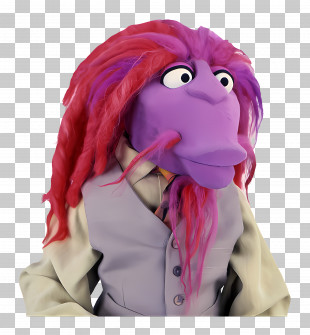 The Muppets - Purple Puppet With Red Hair In Formal Attire PNG