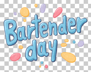 Bartender Day - Bartender Day Doodle Lettering PNG