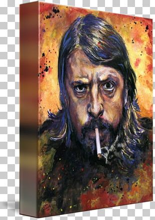 Watercolor Painting Self-portrait Foo Fighters Art PNG