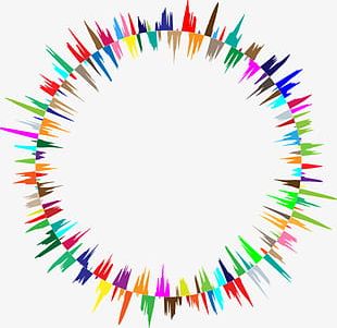 Prismatic Circle Colorful Combination PNG