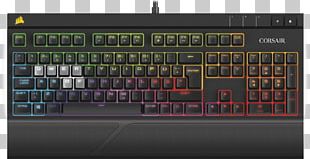 Computer Keyboard Corsair Gaming STRAFE RGB Corsair Gaming STRAFE Cherry MX Silent (EU) Keyboard Corsair Components Gaming Keypad PNG