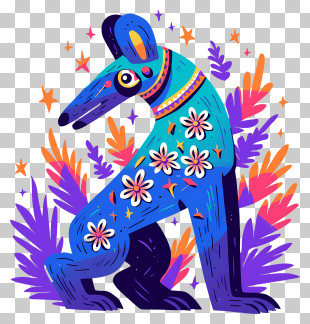 Oaxacan Animal - Artistic Decorative Dog PNG