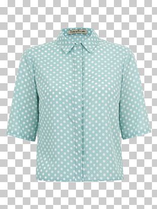 Polka Dot Blouse Dress Clothing Necktie PNG