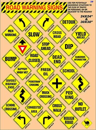 danger warning road signs