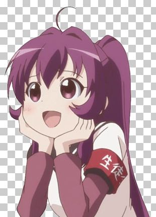 YuruYuri Anime GIF, Anime, purple, chibi png