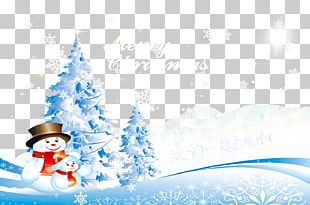 Santa Claus Christmas New Year Snowman Poster PNG
