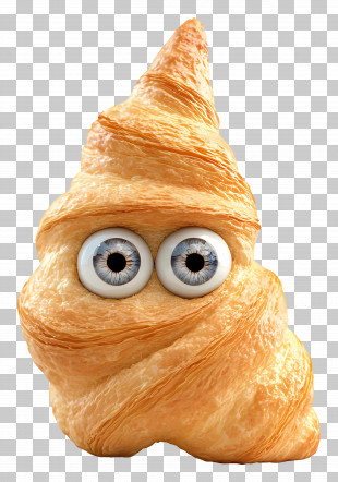 3d Croissant - Funny Croissant Cartoon PNG