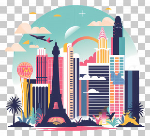 Las Vegas - Cityscape Illustration PNG
