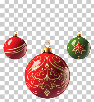 Christmas Ornaments - Elegant Christmas Baubles Designs PNG