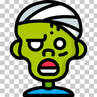 Halloween Zombie - Zombie Cartoon Face For Halloween PNG