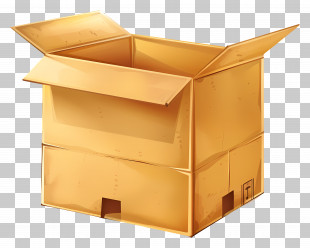 Large Cardboard Box - Open Cardboard Box PNG
