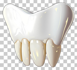 Realistic Style Teeth - Illustration Of A White Tooth For Dentistry Concept PNG