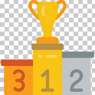 Trophy Podium - Golden Trophy On Podium Illustration PNG
