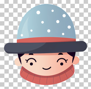 Winter Fashion - Child With Winter Hat PNG