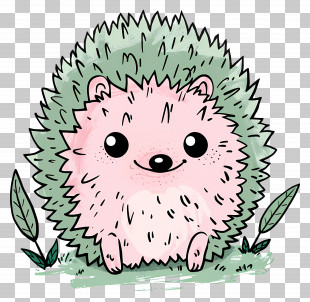 Hedge - Cute Cartoon Hedgehog Illustration PNG