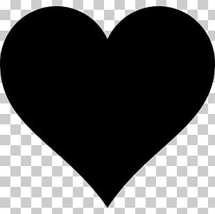 Heart Black And White Silhouette PNG