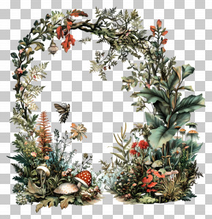 Forest Frame - Decorative Floral Arch PNG