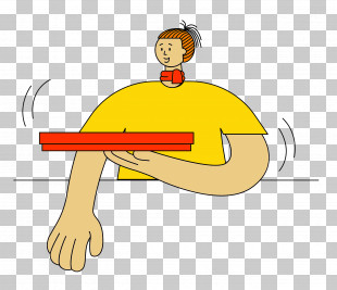 Human Body Meter Cartoon Joint Yellow PNG