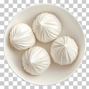 Rasgulla - Steamed White Dumplings In Bowl PNG