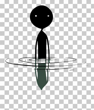 Stick Figure Swimming - Stick Figure Character Standing In Water PNG