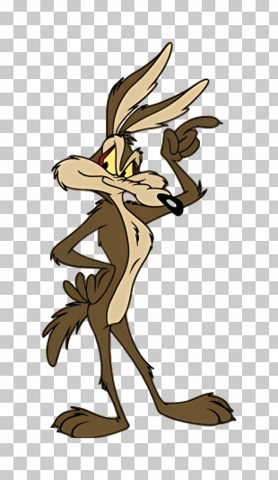 Wile E Coyote - Thinking Cartoon Coyote PNG