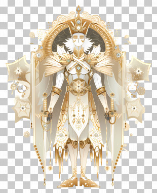 Christmas Nutcracker - Majestic Golden Warrior PNG
