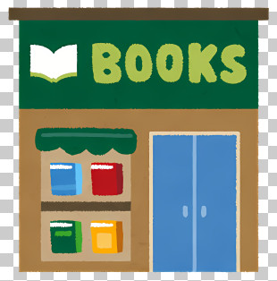 Icon - Bookstore With Green Sign PNG