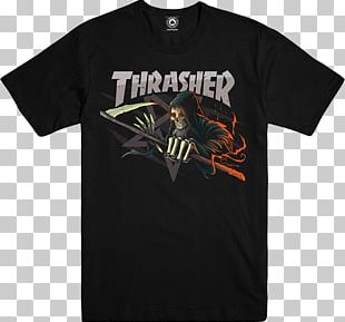 T-shirt Thrasher Skateboarding Logo PNG, Clipart, Area, Brand, Clothing ...
