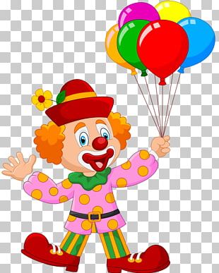 Clown Circus Cartoon Illustration PNG