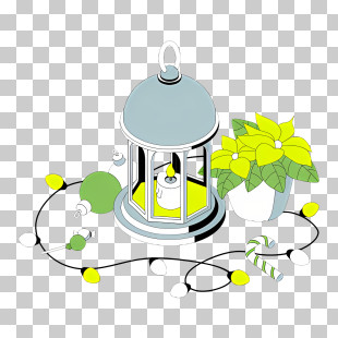 Icon - Lantern Decoration With Festive Candles And Lights PNG