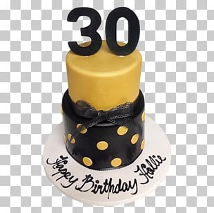 gold birthday cake clipart