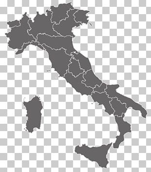 Regions Of Italy Map Stock Photography PNG