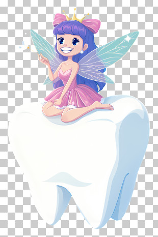 Tooth Fairy - Tooth Fairy Sitting On A Tooth PNG