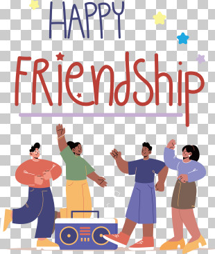 International Friendship Day
 - Friendship Celebration Illustration PNG