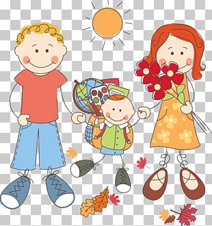 Family Cartoon Illustration PNG