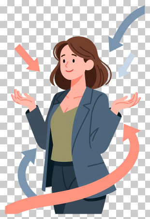 Woman Making Decisions PNG