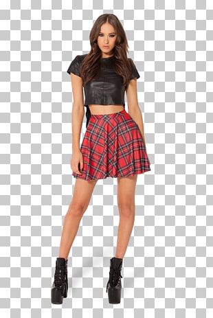 Skirt Tartan Pleat Fashion Slim-fit Pants PNG