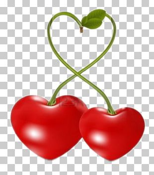 Sour Cherry Heart Raster Graphics PNG