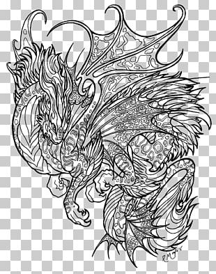 Tattoo Dragon Drawing PNG, Clipart, Art, Artwork, Black And White ...