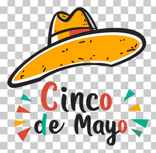 Cinco De Mayo - Cinco De Mayo With Sombrero PNG